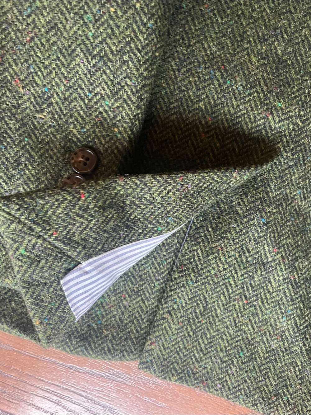 J. Crew Green Herringbone Women's Blazer - Size 2 - Picture 10 of 10